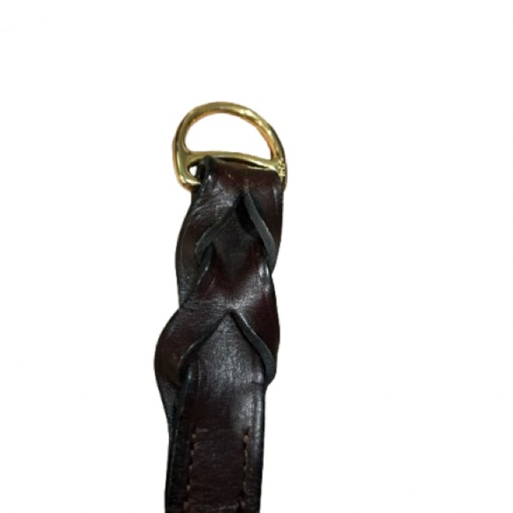 Ralph Lauren Women’s Brown Leather Belt with Gold Accents Size 41” - Picture 6 of 7